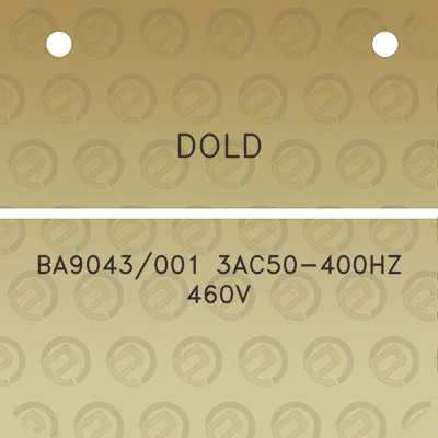 dold-ba9043001-3ac50-400hz-460v