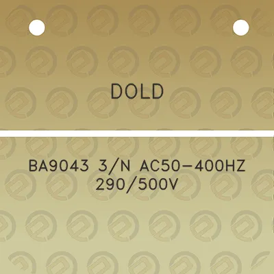 dold-ba9043-3n-ac50-400hz-290500v