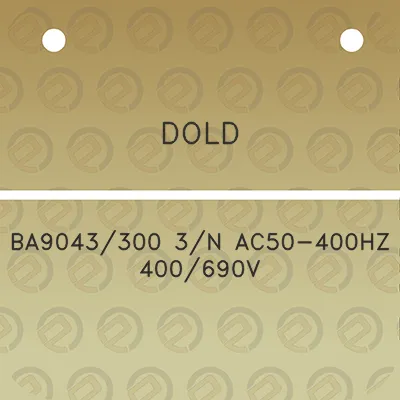 dold-ba9043300-3n-ac50-400hz-400690v