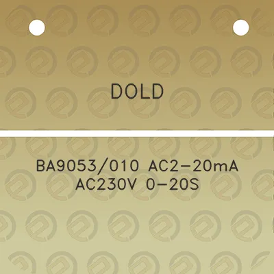 dold-ba9053010-ac2-20ma-ac230v-0-20s