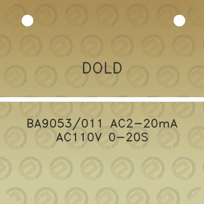 dold-ba9053011-ac2-20ma-ac110v-0-20s