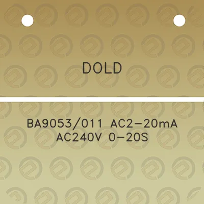 dold-ba9053011-ac2-20ma-ac240v-0-20s