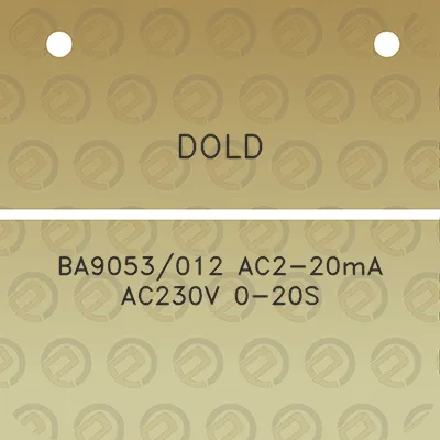 dold-ba9053012-ac2-20ma-ac230v-0-20s