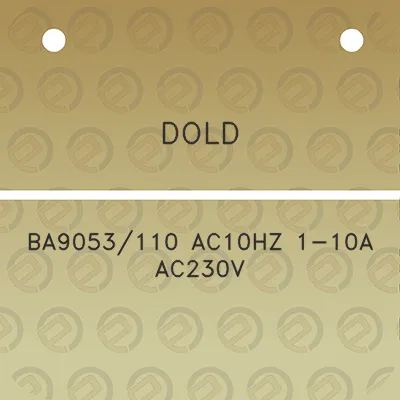 dold-ba9053110-ac10hz-1-10a-ac230v