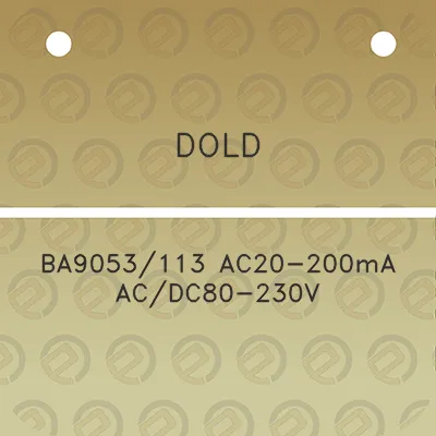 dold-ba9053113-ac20-200ma-acdc80-230v