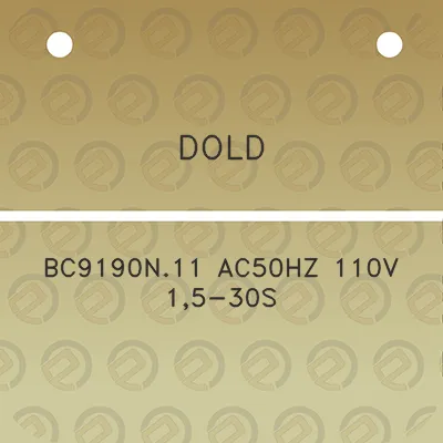 dold-bc9190n11-ac50hz-110v-15-30s