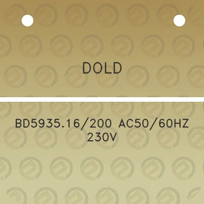 dold-bd593516200-ac5060hz-230v