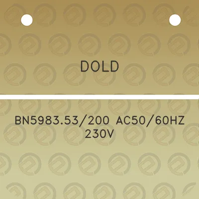 dold-bn598353200-ac5060hz-230v