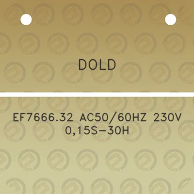 dold-ef766632-ac5060hz-230v-015s-30h