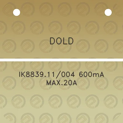 dold-ik883911004-600ma-max20a