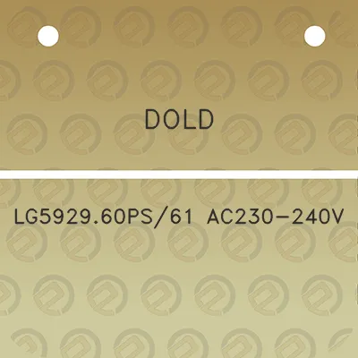 dold-lg592960ps61-ac230-240v