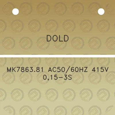 dold-mk786381-ac5060hz-415v-015-3s