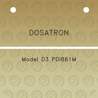 dosatron-model-d3-pdi861m