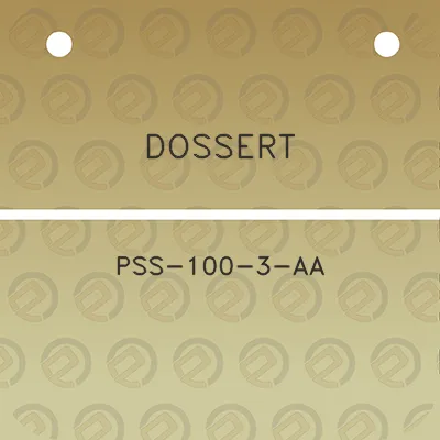 dossert-pss-100-3-aa