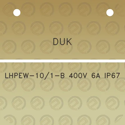 duk-lhpew-101-b-400v-6a-ip67