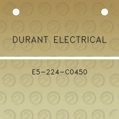 durant-electrical-e5-224-c0450