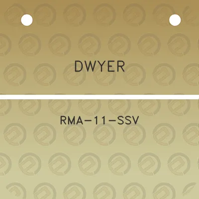 dwyer-rma-11-ssv