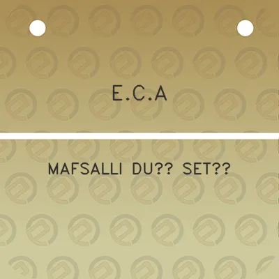 eca-mafsalli-dus-seti