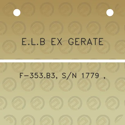 elb-ex-gerate-f-353b3-sn-1779