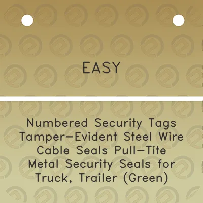 easy-numbered-security-tags-tamper-evident-steel-wire-cable-seals-pull-tite-metal-security-seals-for-truck-trailer-green