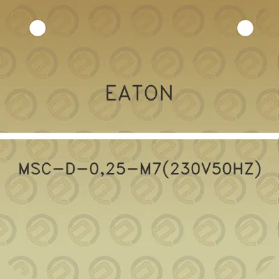 eaton-msc-d-025-m7230v50hz