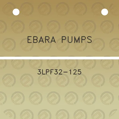 ebara-pumps-3lpf32-125