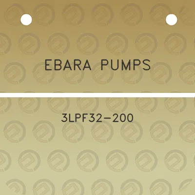 ebara-pumps-3lpf32-200