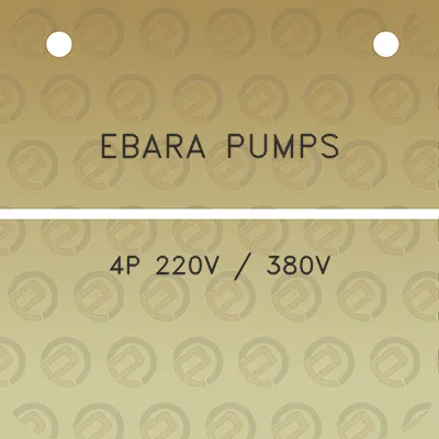 ebara-pumps-4p-220v-380v