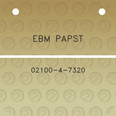 ebm-papst-02100-4-7320