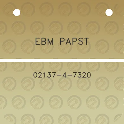 ebm-papst-02137-4-7320