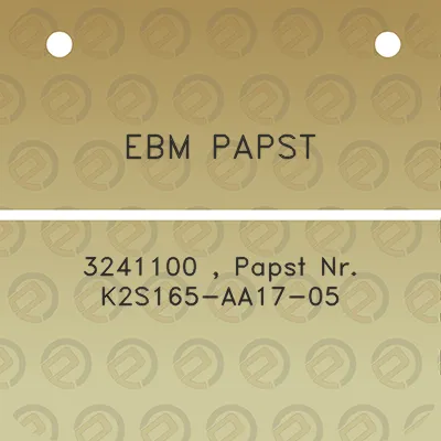 ebm-papst-3241100-papst-nr-k2s165-aa17-05