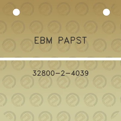 ebm-papst-32800-2-4039