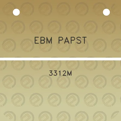 ebm-papst-3312m