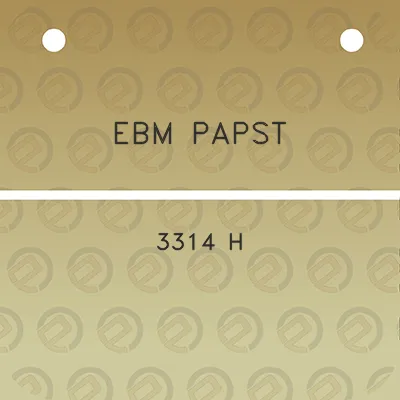 ebm-papst-3314-h