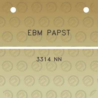 ebm-papst-3314-nn