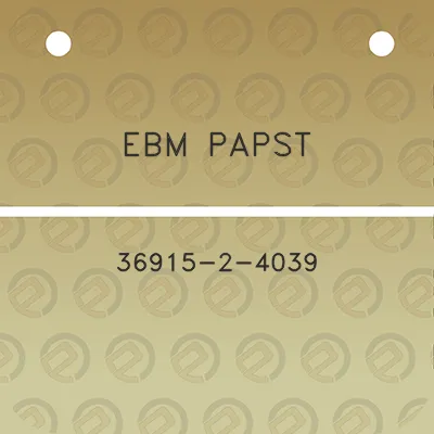 ebm-papst-36915-2-4039