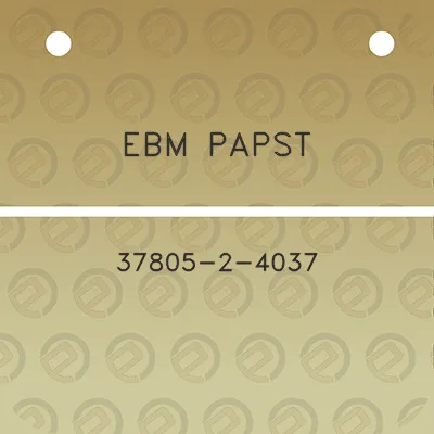 ebm-papst-37805-2-4037