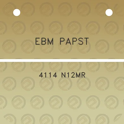 ebm-papst-4114-n12mr