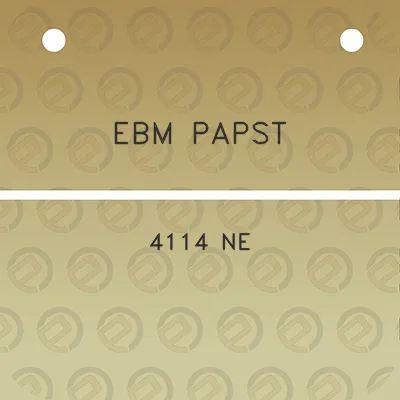 ebm-papst-4114-ne