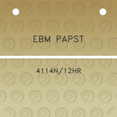 ebm-papst-4114n12hr