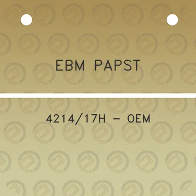 ebm-papst-421417h-oem