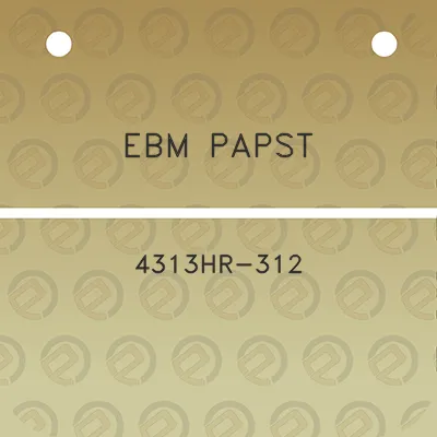 ebm-papst-4313hr-312