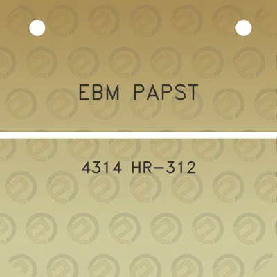 ebm-papst-4314-hr-312