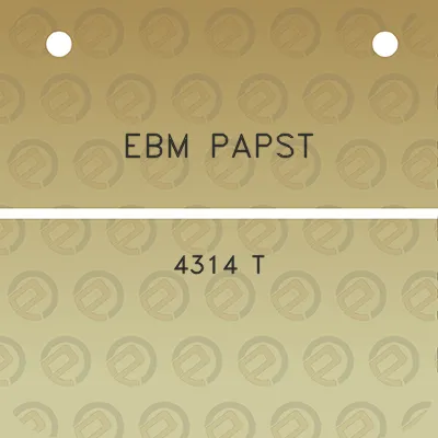 ebm-papst-4314-t