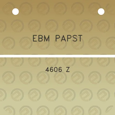 ebm-papst-4606-z