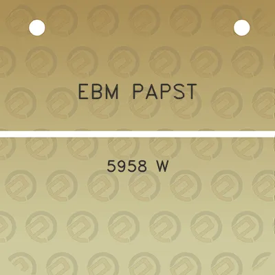 ebm-papst-5958-w