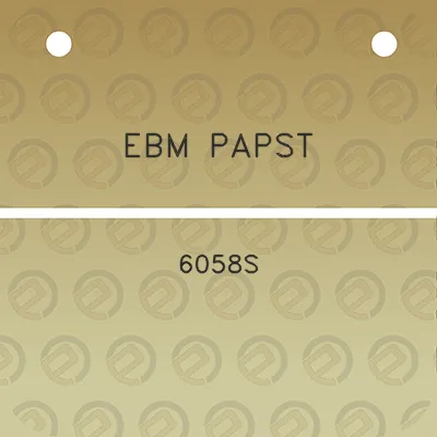 ebm-papst-6058s