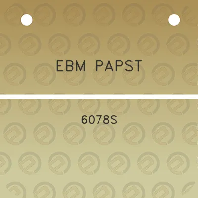 ebm-papst-6078s