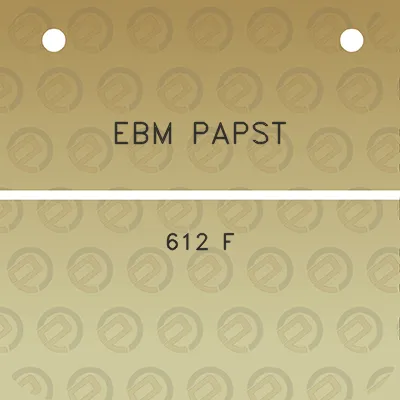 ebm-papst-612-f