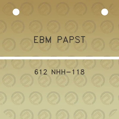 ebm-papst-612-nhh-118